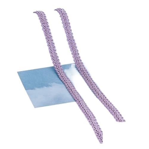 Spitzenband, Spitze, 4 Stück, 9,1 m, 12 mm, Spitzenbesatz, Band, weiß/silberfarben, geflochtene Spitze, DIY-Handwerk, Nähzubehör(Smoke Purple,10y) von SFQEVHRZ
