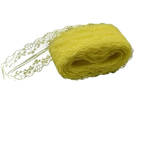 Spitzenband, Spitze 10 Yards Band 40MM Breite Trim Stoff DIY Handwerk Bestickte Net Kordel for Nähen Dekoration(Giallo) von SFQEVHRZ