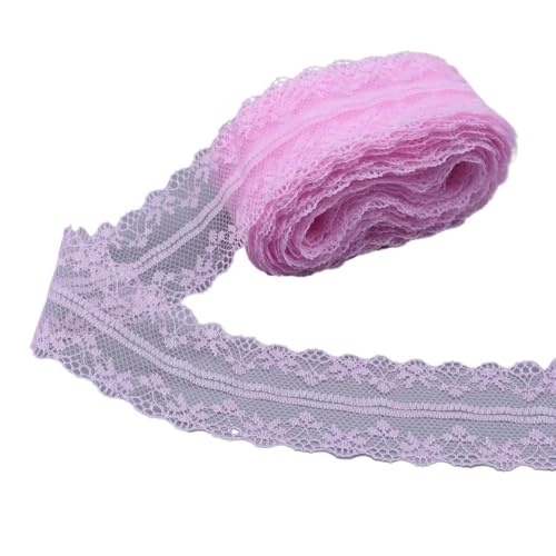 Spitzenband, Spitze 10 Yards Band 40MM Breite Trim Stoff DIY Handwerk Bestickte Net Kordel for Nähen Dekoration(Light Pink) von SFQEVHRZ