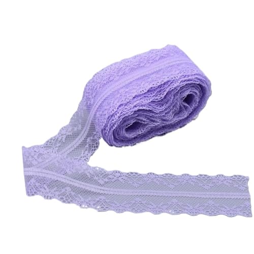 Spitzenband, Spitze 10 Yards Band 40MM Breite Trim Stoff DIY Handwerk Bestickte Net Kordel for Nähen Dekoration(Light Purple) von SFQEVHRZ