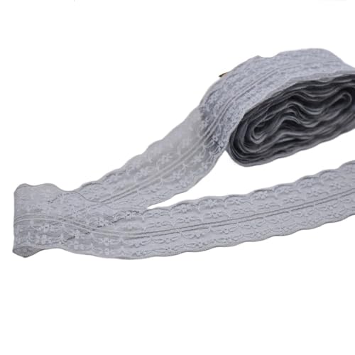 Spitzenband, Spitze 10 Yards Weiß Band Breite 45MM Trim DIY Bestickte Net Kabel for Nähen Dekoration(Grijs) von SFQEVHRZ