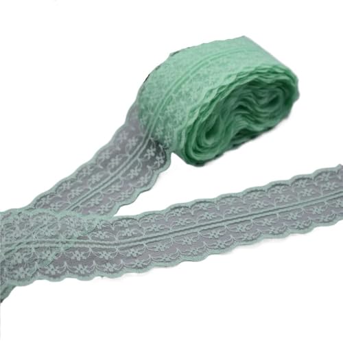 Spitzenband, Spitze 10 Yards Weiß Band Breite 45MM Trim DIY Bestickte Net Kabel for Nähen Dekoration(Light Green) von SFQEVHRZ