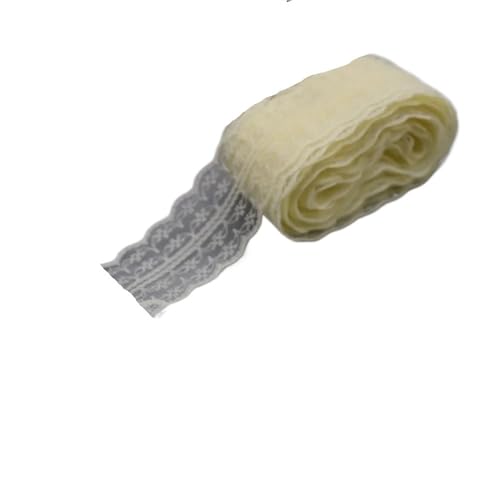 Spitzenband, Spitze 10 Yards Weiß Band Breite 45MM Trim DIY Bestickte Net Kabel for Nähen Dekoration(Off White) von SFQEVHRZ