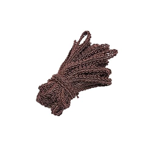 Spitzenband, Spitze 10 mt/los Spitzenbesatz Band Gold Silber Geflochtene Spitze DIY Handwerk Nähzubehör Hochzeit Dekor Stoff Kurve Spitze(Coffee) von SFQEVHRZ