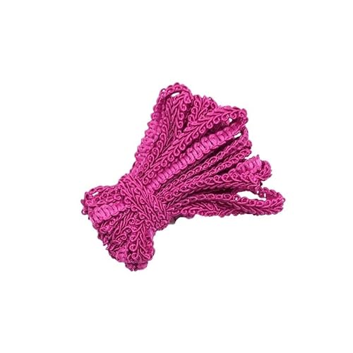 Spitzenband, Spitze 10 mt/los Spitzenbesatz Band Gold Silber Geflochtene Spitze DIY Handwerk Nähzubehör Hochzeit Dekor Stoff Kurve Spitze(Rose Red) von SFQEVHRZ