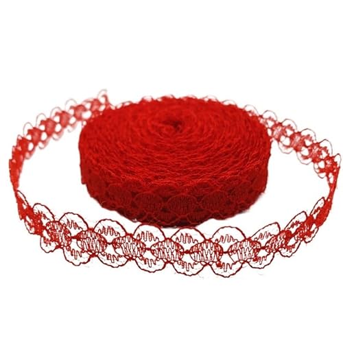 Spitzenband, Spitze 10yards/Lot 15mm Bilaterale Handwerk Bestickte Net Spitze Stoff Trim for Nähen Stoff Band(10) von SFQEVHRZ
