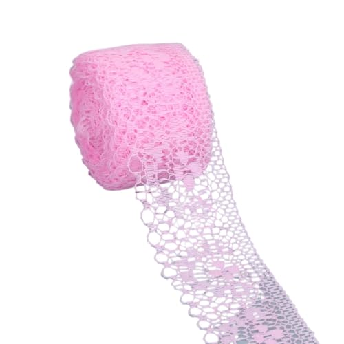 Spitzenband, Spitze 10yards Bilaterale Handarbeiten Bestickte Spitze Stoffbesatz Dekorationen(Roze) von SFQEVHRZ