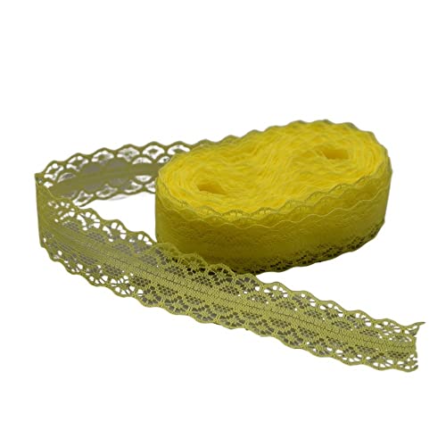 Spitzenband, Spitze 2 Pcs 10 Yards Band Breite 28MM Trim Stoff DIY Net Kabel for Dekoration(Giallo) von SFQEVHRZ