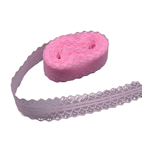 Spitzenband, Spitze 2 Pcs 10 Yards Band Breite 28MM Trim Stoff DIY Net Kabel for Dekoration(Light Pink) von SFQEVHRZ