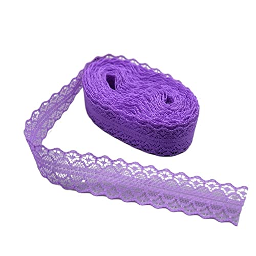 Spitzenband, Spitze 2 Pcs 10 Yards Band Breite 28MM Trim Stoff DIY Net Kabel for Dekoration(Purple) von SFQEVHRZ