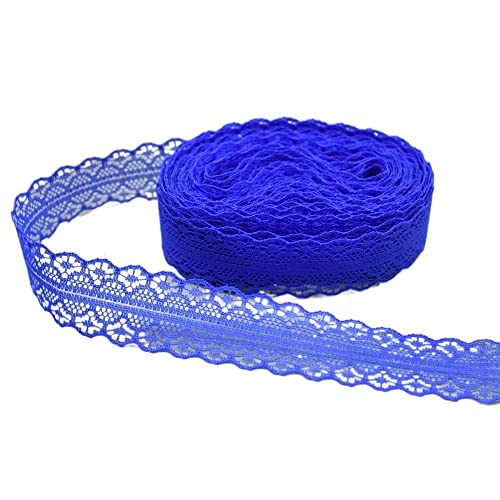 Spitzenband, Spitze 2 Pcs 10 Yards Band Breite 28MM Trim Stoff DIY Net Kabel for Dekoration(Royal Blue) von SFQEVHRZ