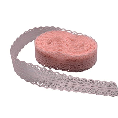 Spitzenband, Spitze 2 Pcs 10 Yards Band Breite 28MM Trim Stoff DIY Net Kabel for Dekoration(Shell Pink) von SFQEVHRZ