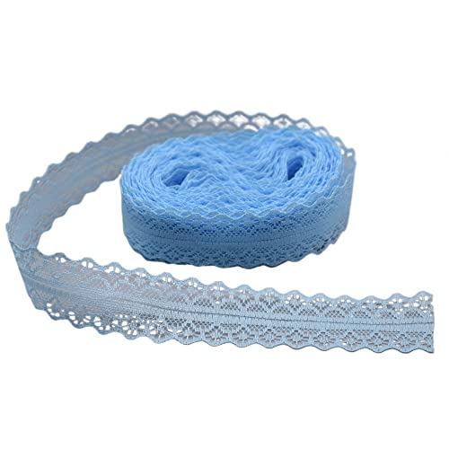 Spitzenband, Spitze 2 Pcs 10 Yards Band Breite 28MM Trim Stoff DIY Net Kabel for Dekoration(Sky Blue) von SFQEVHRZ