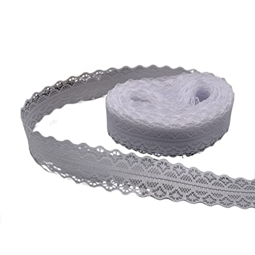 Spitzenband, Spitze 2 Pcs 10 Yards Band Breite 28MM Trim Stoff DIY Net Kabel for Dekoration(White) von SFQEVHRZ