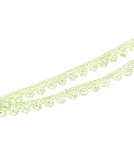 Spitzenband, Spitze 2 Yards Farbe Kleine Pflaumenblüte Stickerei Hohl Kleid Kleidungsstück Stoff DIY Manuelle Nähen Handwerk(Green) von SFQEVHRZ