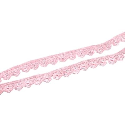 Spitzenband, Spitze 2 Yards Farbe Kleine Pflaumenblüte Stickerei Hohl Kleid Kleidungsstück Stoff DIY Manuelle Nähen Handwerk(Light Pink) von SFQEVHRZ