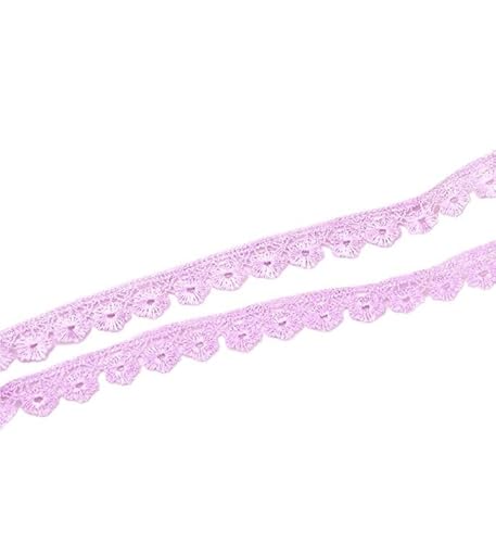 Spitzenband, Spitze 2 Yards Farbe Kleine Pflaumenblüte Stickerei Hohl Kleid Kleidungsstück Stoff DIY Manuelle Nähen Handwerk(Purple) von SFQEVHRZ