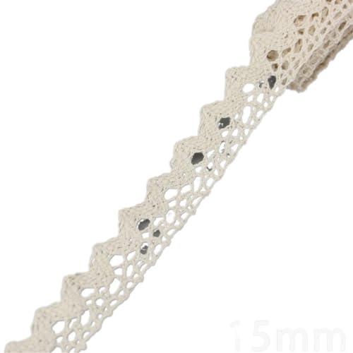 Spitzenband, Spitze 4 Psc Weiß Beige Baumwolle Spitze Netz Bänder Stoff Trim DIY Nähen Handgemachte Handwerk Materialien(10) von SFQEVHRZ