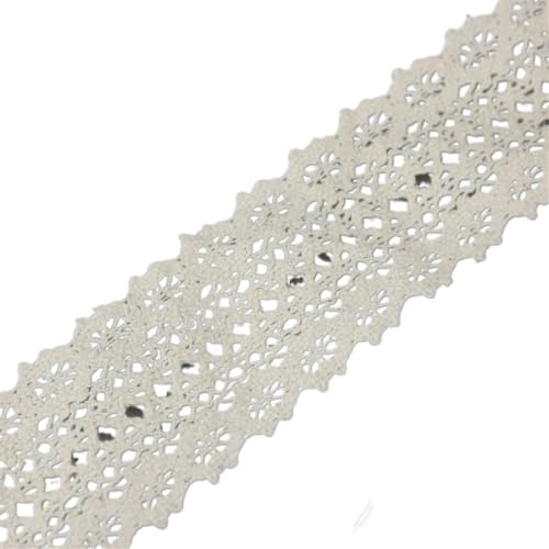 Spitzenband, Spitze 4 Psc Weiß Beige Baumwolle Spitze Netz Bänder Stoff Trim DIY Nähen Handgemachte Handwerk Materialien(38) von SFQEVHRZ