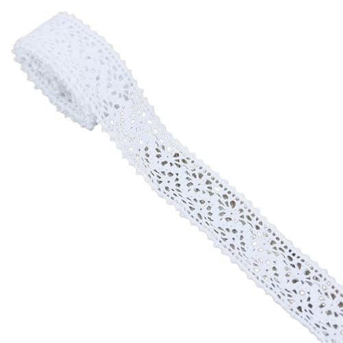 Spitzenband, Spitze 4 Psc Weiß Beige Baumwolle Spitze Netz Bänder Stoff Trim DIY Nähen Handgemachte Handwerk Materialien(46) von SFQEVHRZ