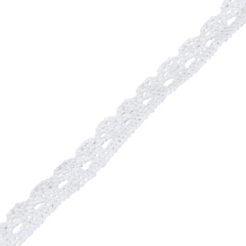 Spitzenband, Spitze 5 Yards Weiß Baumwolle Bestickter Stoff Gurtband Dekoration(White 10mm) von SFQEVHRZ