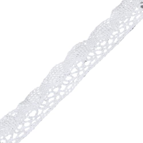 Spitzenband, Spitze 5 Yards Weiß Baumwolle Bestickter Stoff Gurtband Dekoration(White 20mm) von SFQEVHRZ