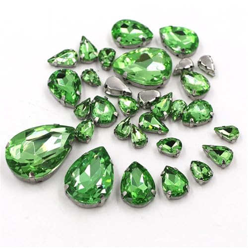 Strassstein, 20 Teile/beutel Mix Größe Glas Kristall Einstellung Strass for Kleidung/Hochzeit Dekorationen(Light En8) von SFQEVHRZ