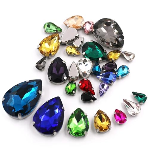 Strassstein, 20 Teile/beutel Mix Größe Glas Kristall Einstellung Strass for Kleidung/Hochzeit Dekorationen(Mixed Color) von SFQEVHRZ