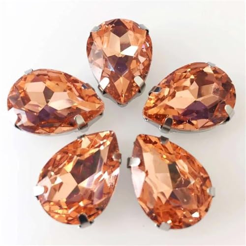 SFQEVHRZ Strassstein, Rote Wassertropfen-Strasssteine ​​aus Kristallglas for Aufnähen(13x18mm 20pcs) von SFQEVHRZ