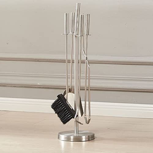 SFSLBFB Kaminbesteck, 5-teilig, modernes Kaminbesteck-Set, Robustes Edelstahl-Kaminbesteckset, Feuerset, Innen- und Außenbereich, Schornstein, Herd, Feuerstelle, Werkzeugset, Silber SFSLBFB Kaminbesteck, 5-teilig, modernes Kaminbesteck-Set, Robustes Edelstahl-Kaminbesteckset, Feuerset, Innen- und Außenbereich, Schornstein, Herd, Feuerstelle, Werkzeugset, Silber von SFSLBFB