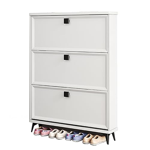 SFSLBFB Schuhschrank für den Eingangsbereich nizer mit Kippeimer Schlankes Schuhregal aus Holz für Enge Räume Geschlossener freistehender Schuhschrank in Weiß/Grün/Grau SFSLBFB Schuhschrank für den Eingangsbereich nizer mit Kippeimer Schlankes Schuhregal aus Holz für Enge Räume Geschlossener freistehender Schuhschrank in Weiß/Grün/Grau von SFSLBFB