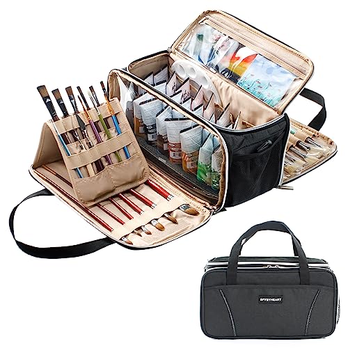 SFYBYHEART Farbset-Tragetasche, Kunstbedarf-Organizer, Farbtasche, Kunst-Tragetaschen, Bastel-Organizer und Aufbewahrung mit Taschen für Malset, Pinsel, Kunstlieferanten, Palettenbrett SFYBYHEART Farbset-Tragetasche, Kunstbedarf-Organizer, Farbtasche, Kunst-Tragetaschen, Bastel-Organizer und Aufbewahrung mit Taschen für Malset, Pinsel, Kunstlieferanten, Palettenbrett von SFYBYHEART