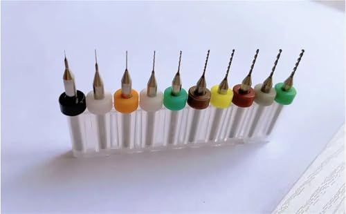 0,1–3,175 mm Legierung Wolfram Stahl Spiralbohrer Gravur Bit Bohrer Schaft 3,175 mm 10 Stück(0.6mm) von SFYMORHE