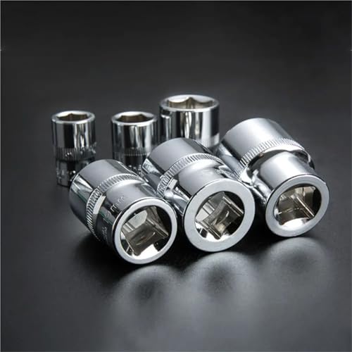 1/4, 3/8 und 1/2 Sechskant-Steckschlüssel-Satz, Ratschenwerkzeug mit Halterung, 1 Stück (Short 10pcs 12.7mm) von SFYMORHE