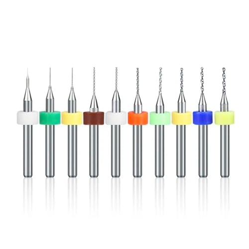 1/8 Zoll Schaft Mini CNC PCB Bohrer Set 0,1-1,2 mm Hartmetall Gun Bohrer 10 Stücke(10PCS 0.5-1.4mm) von SFYMORHE