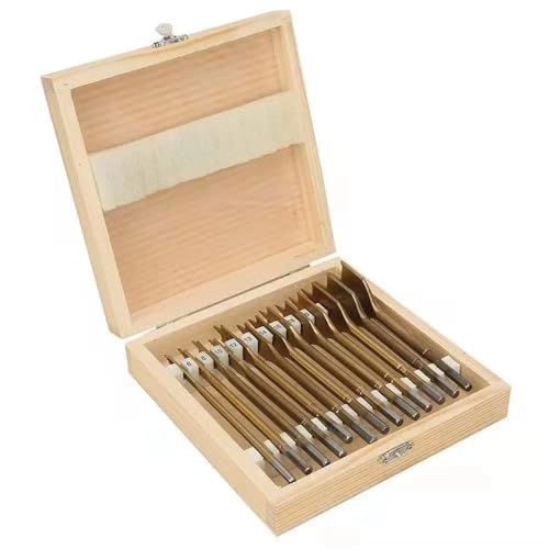 13-teiliges Bohrer-Set für Schaufelbohrer, Flachblattbohrer, Lochfräser, Karbonstahl, Holzbearbeitungswerkzeug, 6-35 mm von SFYMORHE