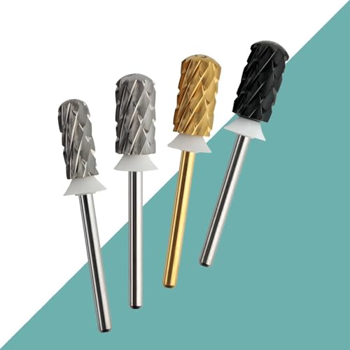 5XC Barrel Nagel Bohrer Bits 3/32 Glatte Top Hartmetall Maniküre Bit 1Pcs(5XC(TiN)) von SFYMORHE