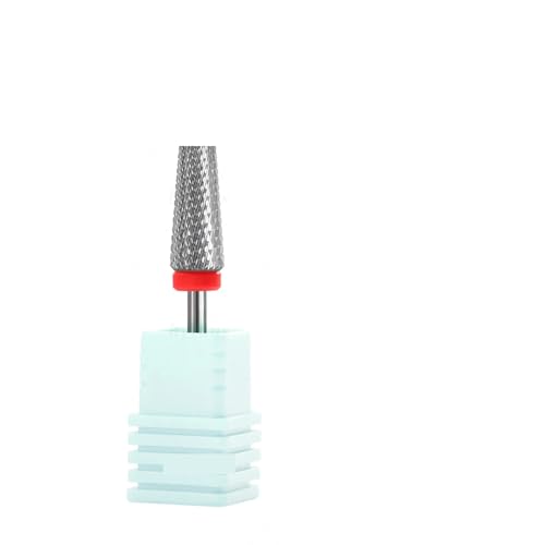 Flache Oberseite, konisch, 5-in-1-Nagelbohrer, Kreuzzähne, Hartmetall-Nagel-Bits, 1 Stück(Fine - F) von SFYMORHE