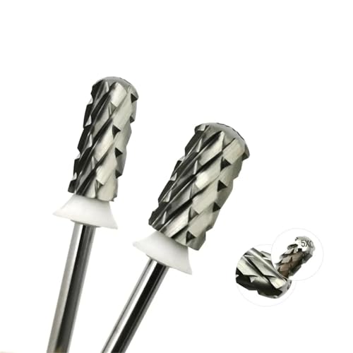 Runde Top Barrel Carbide 5XC Nägel Bohrer Bit Dicke Gel Maniküre Bohrer 1Pcs(Large 5XC) von SFYMORHE