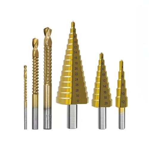 Stufenbohrer-Set, 4-12/4-20/4-32 mm, 3/6/8 mm, 6-teilig (Package 1) von SFYMORHE