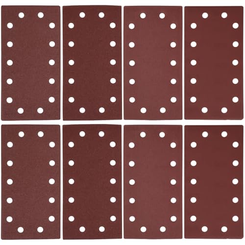 SG Store 40-teiliges Schleifblatt-Set 115 X 230 Mm Schleifpads mit Klettverschluss 1/2 Schleifblätter für Exzenterschleifer Gemischte Körnung 60/80/120/240 von SG Store