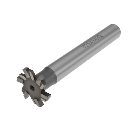 SG Store 6-Flöten-T-Nutenfräser 25 X 3 Mm Zum Schneiden von Metall Und Holz 12 X 90 Mm von SG Store