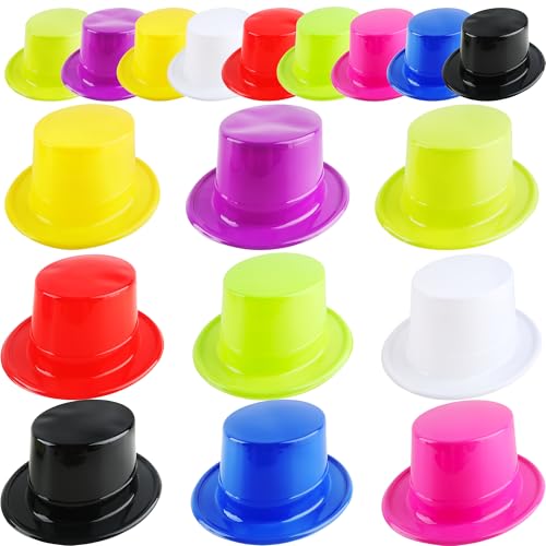SGBETTER 18 Stück Neon Zylinderhüte Großpackung Bunte Zylinder Kunststoff Party Hüte Magier Hut für Erwachsene Kinder Halloween Cosplay Kostüm Zubehör SGBETTER 18 Stück Neon Zylinderhüte Großpackung Bunte Zylinder Kunststoff Party Hüte Magier Hut für Erwachsene Kinder Halloween Cosplay Kostüm Zubehör von SGBETTER