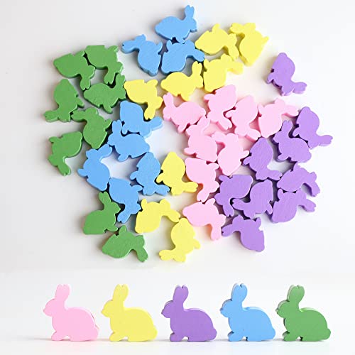 50 Stück Hasen-Holzperlen, Hasen-Holzperlen, bunte Abstandshalter, bemalt, lose Perlen für Bastelarbeiten, handgefertigte Frühlings-Oster-Heimdekoration, 5 Farben 50 Stück Hasen-Holzperlen, Hasen-Holzperlen, bunte Abstandshalter, bemalt, lose Perlen für Bastelarbeiten, handgefertigte Frühlings-Oster-Heimdekoration, 5 Farben von SGIU