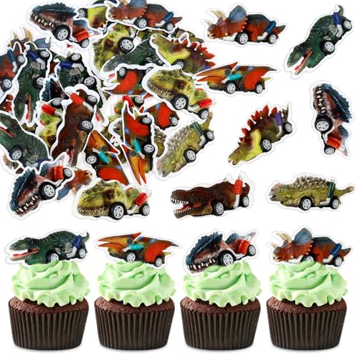 SGQTGIMU 40 Stück Tortendeko Auto Geburtstag, Essbare Tortendeko Dinosaurier Geburtstag Deko, Rennwagen Auto Kuchen Deko, Dino Muffins für Jungen Geburtstagsfeier SGQTGIMU 40 Stück Tortendeko Auto Geburtstag, Essbare Tortendeko Dinosaurier Geburtstag Deko, Rennwagen Auto Kuchen Deko, Dino Muffins für Jungen Geburtstagsfeier von SGQTGIMU