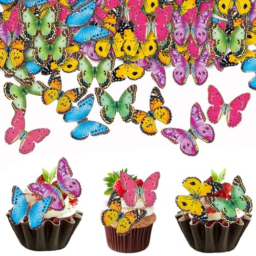 SGQTGIMU 48 Stück Essbare Schmetterlinge für Torte, Essbare Schmetterlings-Kuchen-Deckel, Tortendeko Schmetterling für Hochzeit, Geburtstagsdeko, Jubiläum SGQTGIMU 48 Stück Essbare Schmetterlinge für Torte, Essbare Schmetterlings-Kuchen-Deckel, Tortendeko Schmetterling für Hochzeit, Geburtstagsdeko, Jubiläum von SGQTGIMU