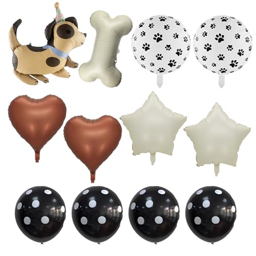 12 Stücke Hunde Themenpartyballons, Cartoon -Tierballons, Haustierblasbarballs, Liebesgeburtstagsballons, Partydekorationen. von SGSCFG