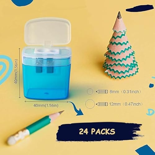 24-Teiliger Doppelloch-Bleistiftspitzer Und 4-Teiliger Einloch-Bleistiftspitzer, Bleistiftspitzer Mit Abdeckung, Manuellem Bleistiftspitzer, Kinderhilfe, Kinderstiftschärfer. 24-Teiliger Doppelloch-Bleistiftspitzer Und 4-Teiliger Einloch-Bleistiftspitzer, Bleistiftspitzer Mit Abdeckung, Manuellem Bleistiftspitzer, Kinderhilfe, Kinderstiftschärfer. von SGSCFG