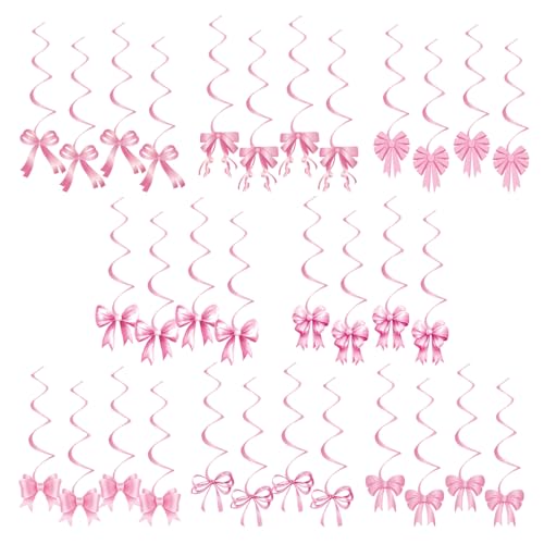 32 Stücke Bugspiralanhänger, Szenenlayout Für Geburtstagsfeier, Rosa Hochzeitsanhänger, Zubehör Für Verpackungen, Partydekorationen. von SGSCFG