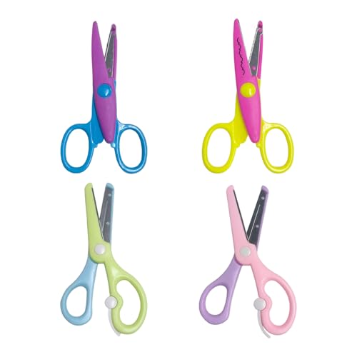SGSCFG 4 Scherenstücke, Anti-Clip-Kinderschere, Kleine Plastikschere, DIY-Kunsthandwerkswerkzeuge. von SGSCFG